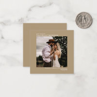 Simple Mocha Tan Wedding Save the Date Photo
