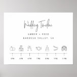 Simple Mod Wedding Timeline Order of Events Sign<br><div class="desc">Can be customized to suit your needs.
© Gorjo Designs. Made for you via the Zazzle platform.

// Need help customizing your design? Got other ideas? Feel free to contact me (Zoe) directly.</div>