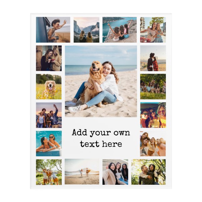 Simple Modern 17  Photo Collage Acrylic Print (Front)