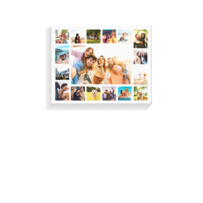 Simple Modern 17 Photo Collage Canvas Print