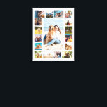 Simple Modern 17  Photo Collage Canvas Print<br><div class="desc">Create your own personalized photo collage canvas print. Add 17 of your favorite pictures in this modern template design.</div>