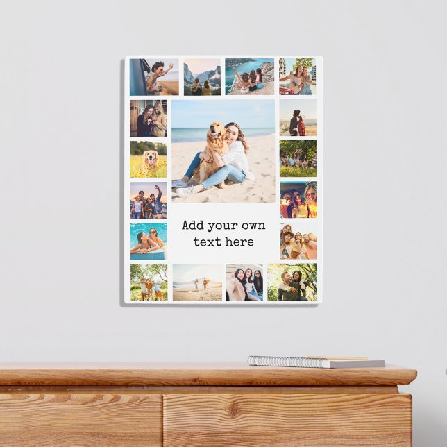 Simple Modern 17  Photo Collage Metal Print (Creator Uploaded)