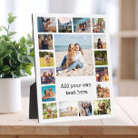 Simple Modern 17  Photo Collage Plaque<br><div class="desc">Create your own personalized photo collage plaque home decor. Add 17 of your favorite pictures in this modern template design.</div>