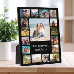 Simple Modern 17  Photo Collage Plaque<br><div class="desc">Create your own personalized photo collage plaque home decor. Add 17 of your favorite pictures in this modern template design.</div>