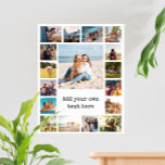 Simple Modern 17  Photo Collage Poster<br><div class="desc">Create your own personalized photo collage poster. Add 17 of your favorite pictures in this modern template design.</div>