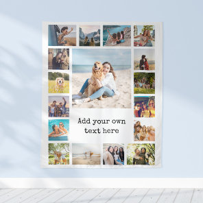 Simple Modern 17  Photo Collage Tapestry