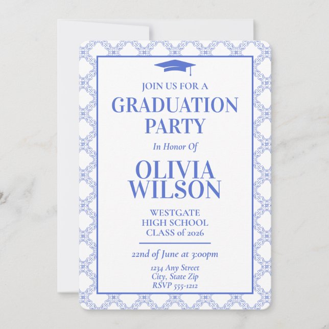 Simple Modern 2026 Graduation Party Invitation (Front)