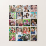 Simple Modern 20 Instagram Photo Collage   Jigsaw Puzzle<br><div class="desc">A simple photo collage grid template to personalize with 20 pictures to make it a memorable gift for holidays.</div>