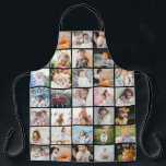 Simple Modern 29-Photo Collage Large Apron<br><div class="desc">Simple modern photo collage apron,  featuring 29 photos (the 4 photos cut off at the edges of the top of the apron are repeated at the bottom). If you need any help customizing this,  please message me using the button below and I'll be happy to help.</div>