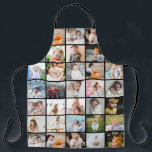 Simple Modern 29-Photo Collage Large Apron<br><div class="desc">Showcase your favorite memories while cooking or crafting with this custom photo collage apron featuring a 29-photo layout that turns everyday tasks into moments filled with love and nostalgia. Each photo square is arranged in a clean grid for maximum visual impact, allowing you to personalize the entire apron with meaningful...</div>