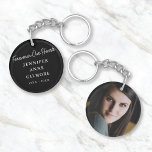 Simple Modern 2-Sided Photo Memorial Keychain<br><div class="desc">This simple and modern memorial photo keychain features full frame (aka full-bleed) photo on one side and simple yet elegant typography on the other side. It makes a thoughtful gift for anyone.</div>