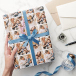Simple Modern 4 Family Photo Collage All Purpose Wrapping Paper<br><div class="desc">Design is composed of modern chic typography with sans serif and serif font. Add custom photos of your family.</div>