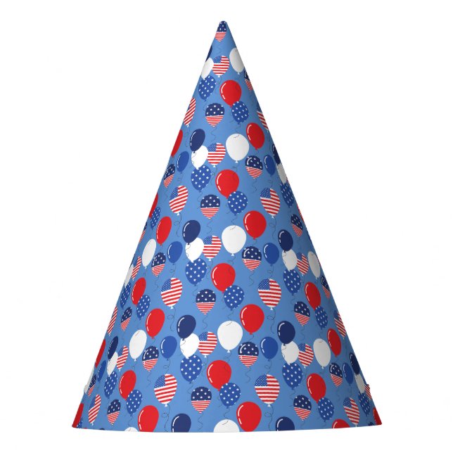 Simple Modern 4th july USA flag birthday party Hat (Front)
