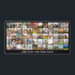 Simple Modern 60 Photo Collage Desk Mat<br><div class="desc">Create your own personalized photo collage desk mat featuring 60 of your favorite pictures and custom text.</div>
