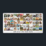 Simple Modern 60 Photo Collage Desk Mat<br><div class="desc">Create your own personalized photo collage desk mat featuring 60 of your favorite pictures and custom text.</div>