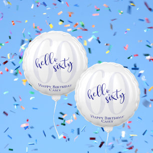 Simple Modern 60 Years Old Birthday Balloon
