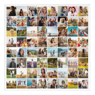 Simple Modern 64 Photo Collage Acrylic Print