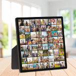 Simple Modern 64 Photo Collage Plaque<br><div class="desc">Create your own personalized photo collage plaque featuring 64 of your favorite pictures.</div>