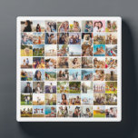 Simple Modern 64 Photo Collage Plaque<br><div class="desc">Create your own personalized photo collage plaque featuring 64 of your favorite pictures.</div>