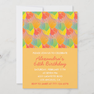 Simple Modern 64th birthday invitations Balloons