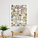 Simple Modern 88 Photo Collage Canvas Print<br><div class="desc">Create your own personalized photo collage canvas print featuring 88 of your favorite pictures.</div>