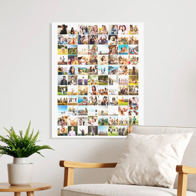Simple Modern 88 Photo Collage Canvas Print (Creator Uploaded)