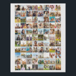 Simple Modern 88 Photo Collage Faux Canvas Print<br><div class="desc">Create your own personalized photo collage faux canvas print featuring 88 of your favorite pictures.</div>