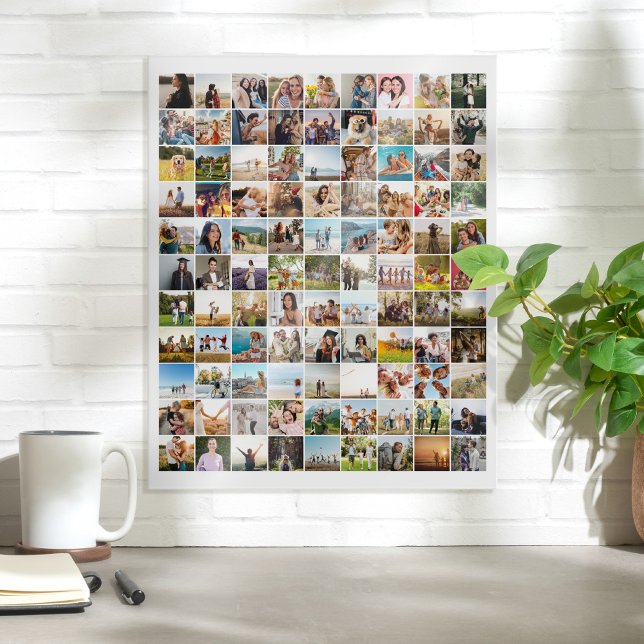 Simple Modern 99 Photo Collage Acrylic Print (Creator Uploaded)