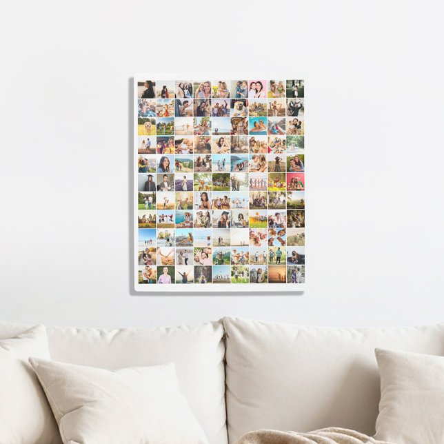 Simple Modern 99 Photo Collage Metal Print (Creator Uploaded)
