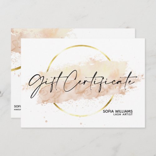 Simple Modern Abstract Certificate Gift Card