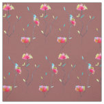 Simple modern abstract Japanese pink flower Fabric