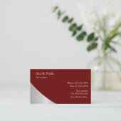 Simple Modern Accountant Business Cards (Standing Front)