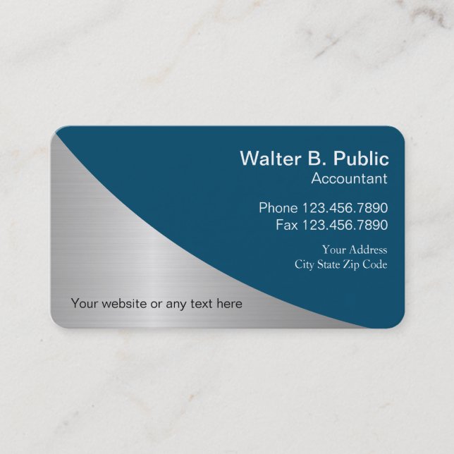 Simple Modern Accountant Business Cards (Front)