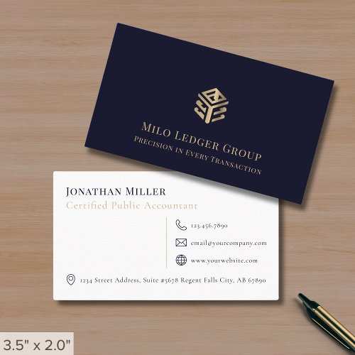 Simple Modern Accounting Firm Business Card - Product | North Red Vine