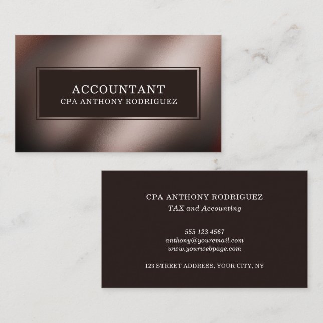 Simple Modern Accounting Professional Business Card (Front/Back)