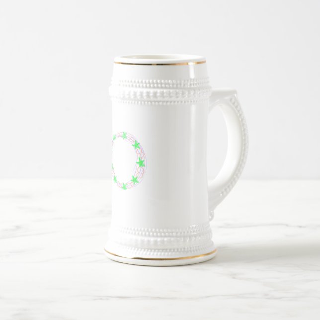 SIMPLE MODERN ADD YOUR LOGO colorful heart mug (Front Right)
