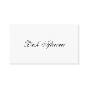 Simple Modern Aftercare Lashes Elegant Business Card