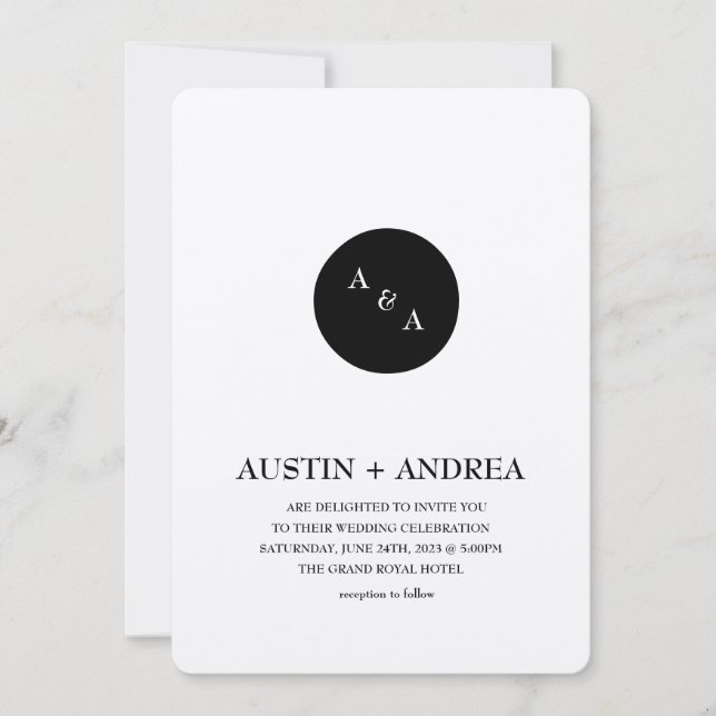 Simple, Modern and Clean Save the Date Invitation (Front)