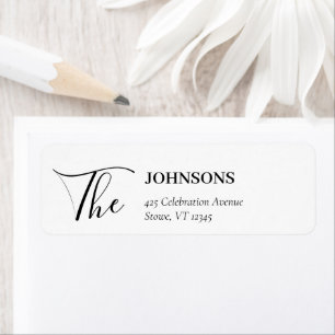 Simple Modern and Minimalist Black and White Label