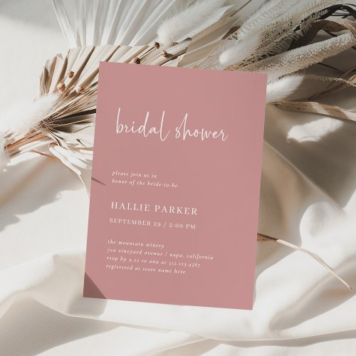 Simple Modern and Minimalist  Bridal Shower Invitation