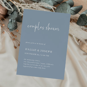Simple Modern and Minimalist Couples Shower Invitation