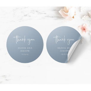 Blue Floral Wedding Stickers — Jessica Weible Studios
