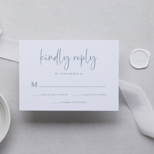 Simple Modern and Minimalist | Dusty Blue Wedding