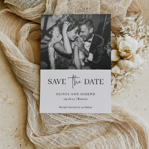 Simple Modern and Minimalist   Save the Date Letterpress Photo Cards