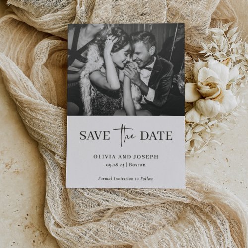 Simple Modern and Minimalist | Save the Date Letterpress Photo Cards