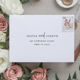 Simple Modern and Minimalist   Self-Addressed RSVP Envelope