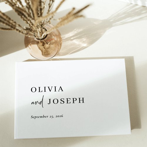 Simple Modern and Minimalist  Wedding Guest Book