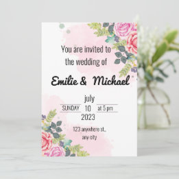 Simple Modern and Minimalist | Wedding Invitation