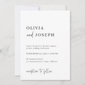 Simple Modern and Minimalist | Wedding Invitation (Front)