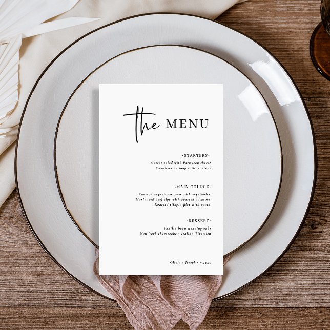 Simple Modern and Minimalist | Wedding Menu (Creator Uploaded)